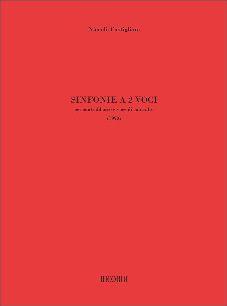 Sinfonie A 2 Voci